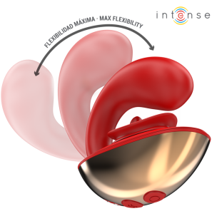 U-shaped vibrator and stimulator with 10 vibrations, red – image 3
