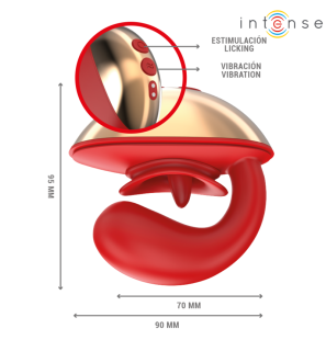 U-shaped vibrator and stimulator with 10 vibrations, red – image 5