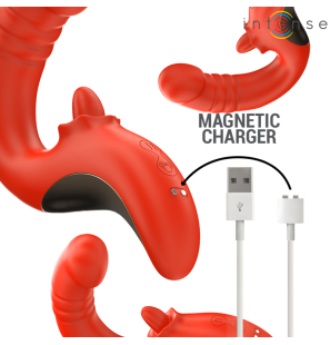 Paulina U-Shaped Vibrator and Stimulator, Red – image 8