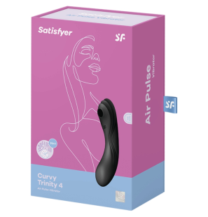 Satisfyer Curvy Trinity 4 luchtdrukstimulator en vibrator zwart – foto 3
