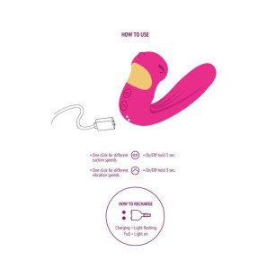 XOCOON Celestial Love stimulateur clitoridien vibrant fuchsia – photo 8