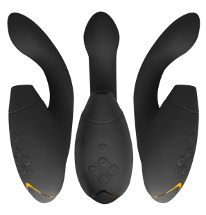 Czarny stymulator Womanizer Duo 2 do intymnego wellness – zdjęcie 2