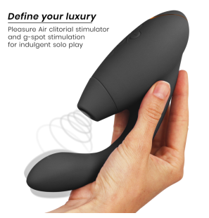 Czarny stymulator Womanizer Duo 2 do intymnego wellness – zdjęcie 3