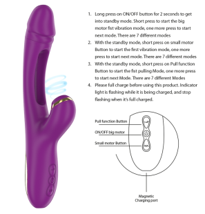 Vibromasseur multifonction rechargeable Ateneo avec 7 modes de vibration – photo 5