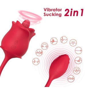 Armony stimulateur à succion 2-in-1 rose et vibromasseur avec queue rouge – photo 1