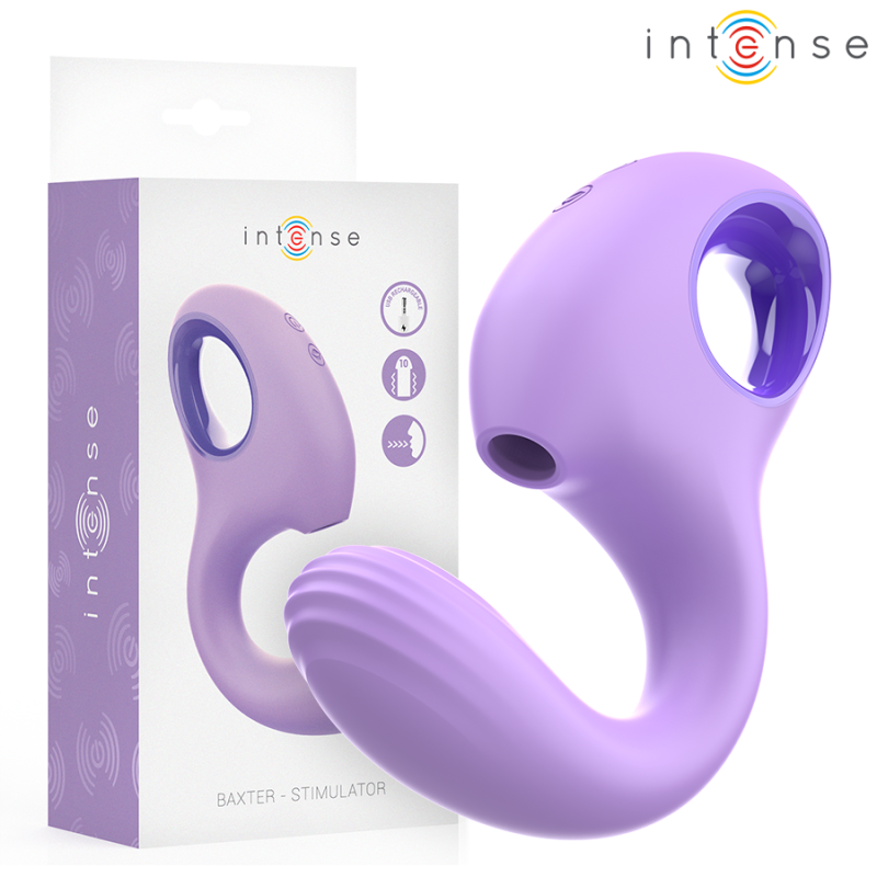 INTENSE Baxter vibrator en stimulator violet voor intieme wellness – foto 1 INTENSE Baxter vibrator en stimulator violet voor intieme wellness – foto 1