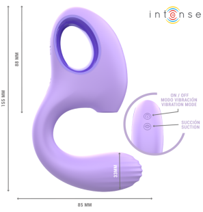 INTENSE Baxter vibrator en stimulator violet voor intieme wellness – foto 6