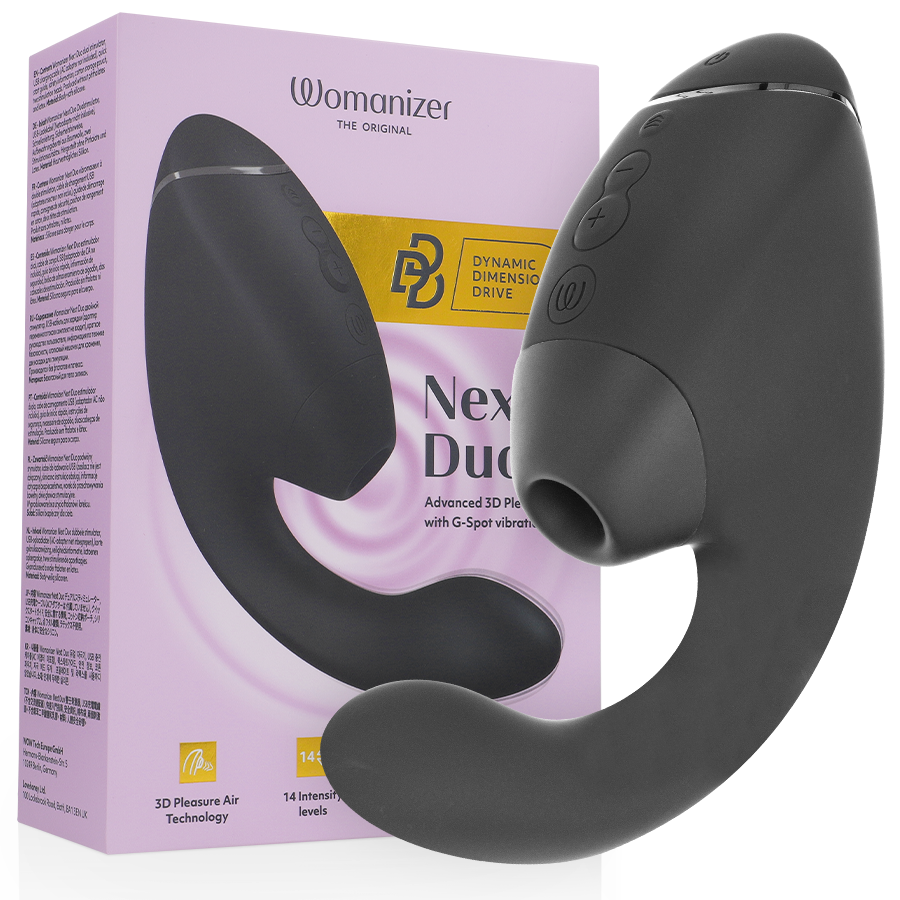 Womanizer Duo Next dual clitoral and G-spot stimulator, black – image 1
