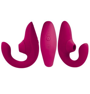 WOMANIZER Blend luchtdruk rabbit vibrator in vibrant roze