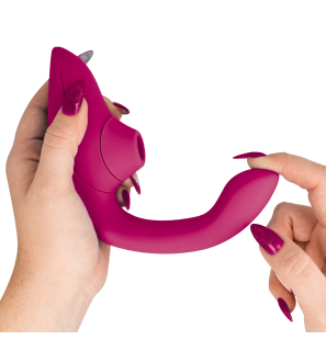 WOMANIZER Blend vibromasseur rabbit à air pulsé rose vif – photo 4