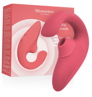 Wibrator typu rabbit WOMANIZER Blend ze stymulacją powietrzną w żywym różu – zdjęcie 1