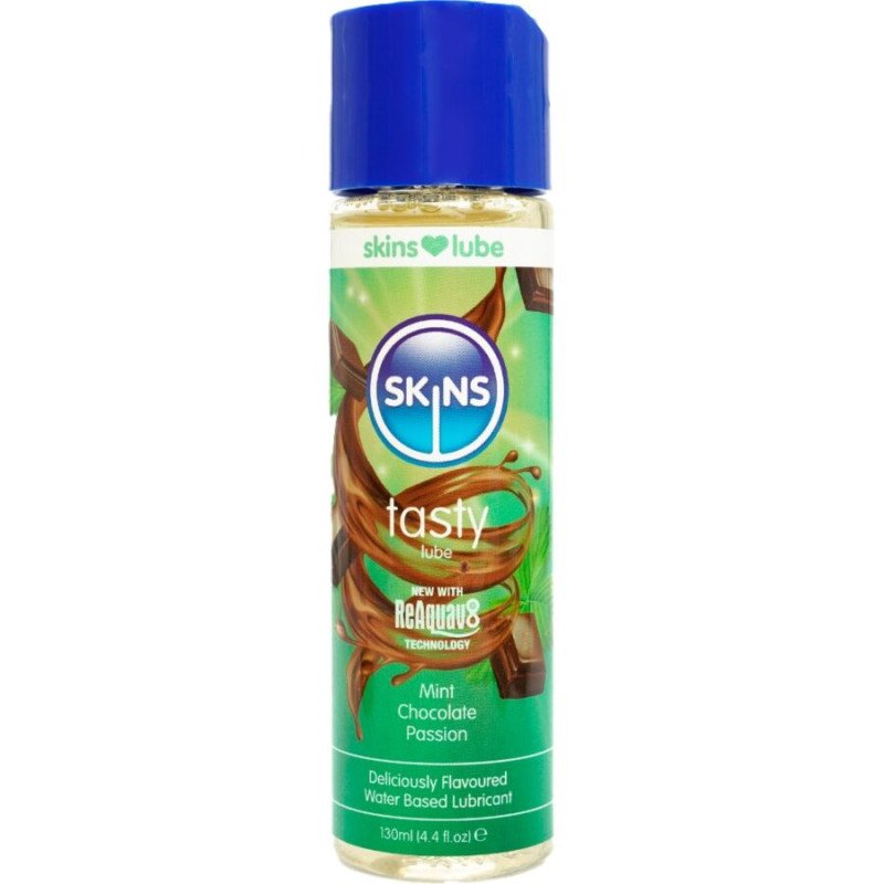 SKINS glijmiddel op waterbasis met munt en chocolade 130 ml – foto 1