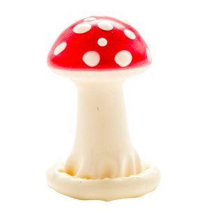 Ręcznie malowany kondom novelty z motywem grzybka CONDOMERIE – zdjęcie 2