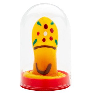 CONDOMERIE – ręcznie malowany gadżet z motywem prezerwatywy w kształcie chodaka – zdjęcie 1