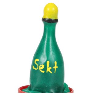CONDOMERIE handbeschilderde novelty condooms met champagne-uitstraling – foto 1