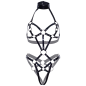 Leg Avenue schwarzes Lackleder-Bodyharness in Größe S, M oder L – Bild 20