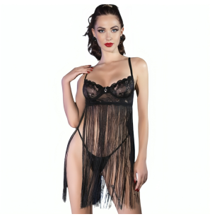 CHILIROSE zwarte babydoll lingerie in S/M en L/XL