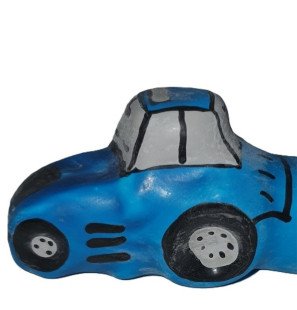 Blue XL condoms with hand-painted tractor design – image 1
