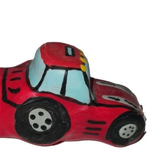 CONDOMERIE handbeschilderde rode XL novelty condooms met tractor – foto 1
