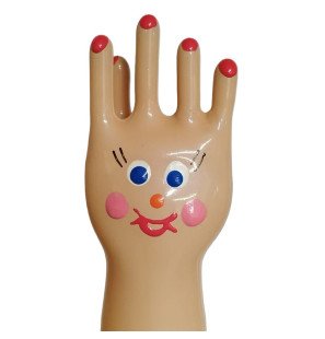 CONDOMERIE préservatifs fantaisie peints à la main avec motif de main souriante, XL – photo 1