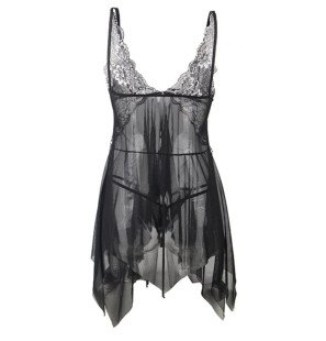 Babydoll en tulle et dentelle pour femmes – photo 20