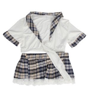 Lingerie kostuum met top en rok voor volwassenen – foto 20