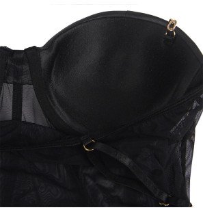 Black bodysuit with chain strap SUBBLIME – image 7
