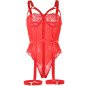 Body lingerie rouge avec jarretelles de SUBBLIME – photo 5