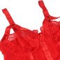 Red Teddy Lingerie with Suspender Straps by SUBBLIME – image 6