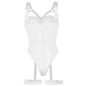 White Teddy Lingerie with Suspender Straps and Bust Detail – image 8