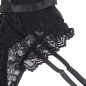 Koronkowe body typu teddy z detalami w stylu pasa do pończoch i czarnymi paskami – zdjęcie 25