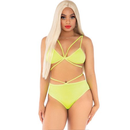 LEG AVENUE lingerieset met top en slipje met speelse bandjes – foto 1