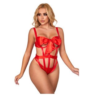 Openwork bodysuit with red bow by SUBBLIME – image 1