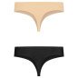 BYE BRA onzichtbare string 2-pack in beige en zwart – foto 22