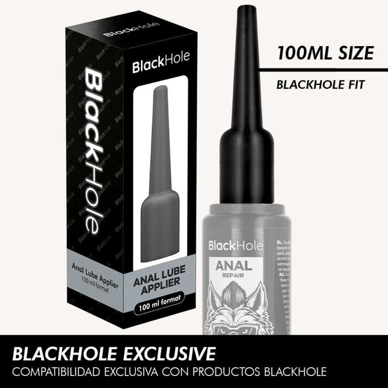 Black Hole Silicone-Based Anal Lubricant with Applicator L, 100 ml – image 1