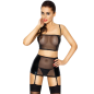 Black lingerie suspender set Sayla by PASSION – image 1