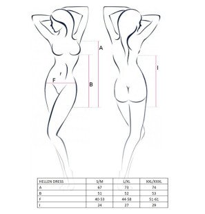 Robe de lingerie noire avec détail de langue pour femmes Passion – S/M et L/XL – photo 2