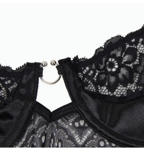Black corset with belt – lingerie for adults – image 5