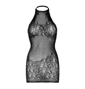 Black Rhinestone Mini Dress by Leg Avenue, One Size – image 3