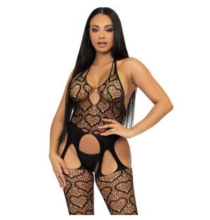 Strappy Fishnet Bodystocking in One Size – image 1
