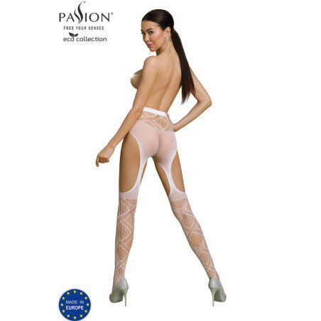 Passion Eco bodystocking voor dames in wit, één maat – foto 2