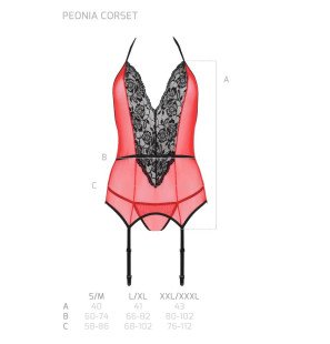 Corset rouge Passion Peony pour femmes – photo 6