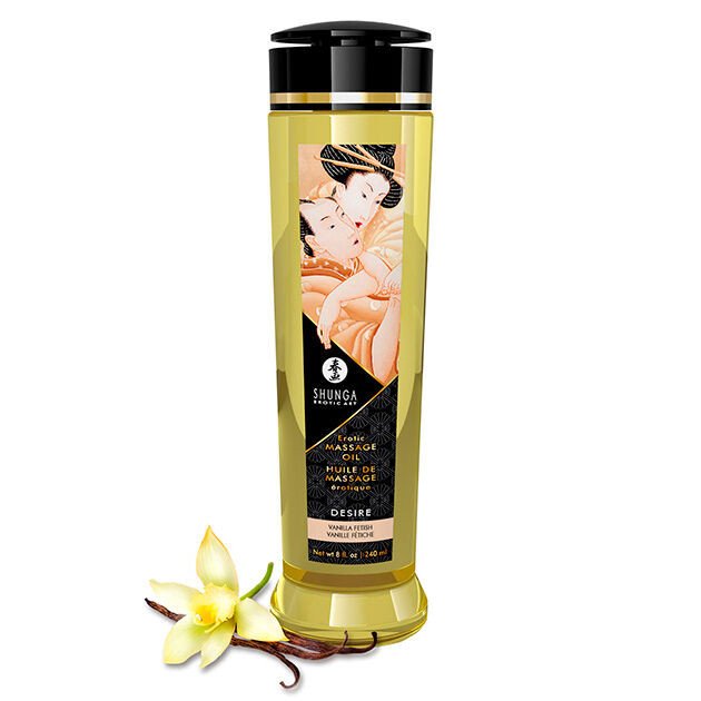 SHUNGA Desire massageolie met vanille voor intieme wellness 240 ml – foto 1