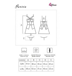 LIVCO CORSETTI Baririn schwarzes Dessous-Set mit Rock und Strumpfhose L/XL – Bild 7