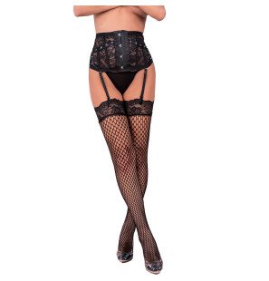 LIVCO CORSETTI schwarzer Strumpfgürtel mit Strümpfen S/M und L/XL – Bild 1