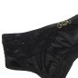 Schwarzes Dessous-Set aus Spitze mit BH, String und Strumpfband – Bild 7
