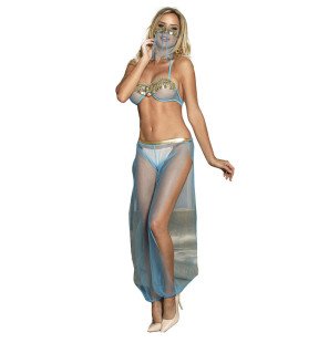 Blaues Dessous-Set im indischen Stil für Erwachsene
