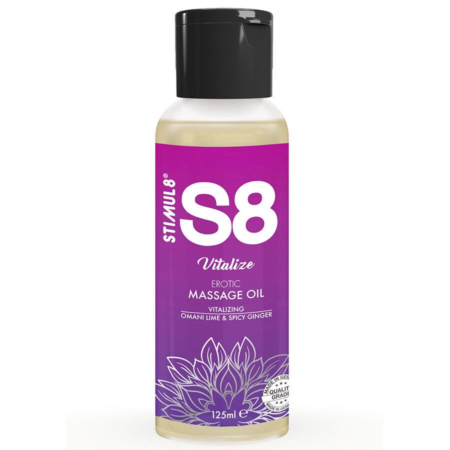 STIMUL8 S8 Vitalize massage oil for intimate wellness 125 ml – image 1