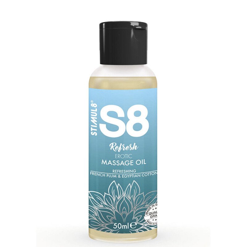 STIMUL8 S8 Refresh massageolie en glijmiddel op waterbasis 50 ml – foto 1