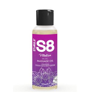 STIMUL8 S8 Vitalize Massageöl auf Wasserbasis mit Limette 50 ml – Bild 1